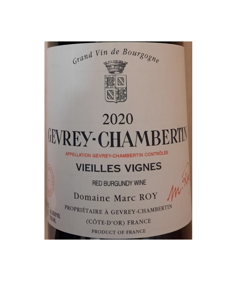 Gevrey Chambertin Vieilles Vignes 2020 Domaine Marc Roy Alexandrine Roy